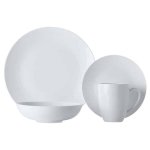 Basics White Fitzrovia Coupe Dinner Set 16 Piece