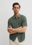 Short Sleeve Cotton Linen Knit Shirt