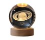 3D Luminous Crystal Ball LED Night Lamp Decor With Luminous Base - Saturn