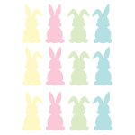 Pastel Bunny Stickers Pack Of 12