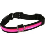 Rosewood Pink Premium Flashing Collar - Medium Waggs Online Pet Shop