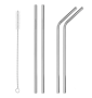 Stainless Straws 4-PIECES With Cleaning Brush