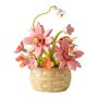 Creative MINI Lily & Wildflower Potted Building Blocks Set - Pink & Orange