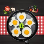 5PCS Restaurant Thickened Stainless Steel Fried Egg Mold Egg Fryer Model Artifact Poached Egg Creative Fried Egg Heart Rice Ball