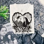 Gomez And Morticia Illustration T-Shirt