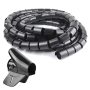 Sntnictir Cable Organizer Coiled Tube Sleeve Cable Cable Management Sleeve Black LENGTH118.1INCHES Diameter 1 Inches