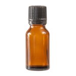 15ML Amber Glass Bottle With Slow Flow Dropper Cap - Black
