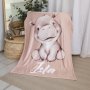 Personalised Fleece Blanket Beige Hippo