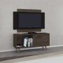 Malaga Tv Stand With Panel Rustic-black