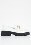 Madison Mia Gold Trim Loafer - White