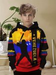 Casual Outdoor Shirt For Boys Random Print Design Polyester Cotton Blend Long Sleeve Round Neck Spandex For Stretch Machine Wash