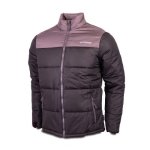 WMA005 Mens Black charcoal Colourblock Puffer Jacket - 2XL