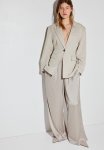Wide Pull-on Trousers - Light Beige