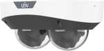 IPC3224SS-ADF40K-I1 Uniview 2X 4MP Lighthunter Multi-view 4MM Fixed 30M Ir Dome Network Camera 130DB Wdr 512GB Micro Sd Card Slo