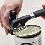 1PC Stainless Steel Manual Can Opener With Ergonomic Handle - Heavy-duty Safe Cut Edge Multi-functional Kitchen Tool For Easy Ca