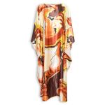 Brown Marble Print Kaftan