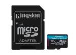 Kingston 256GB Microsdxc Canvas Go Plus 170R A2 U3 V30 Card + Adp