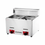 Gas Deep Fryer - 6L+6L - Stainless Steel - Silver