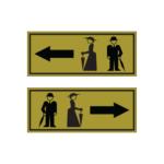 Toilet Arrow Sign