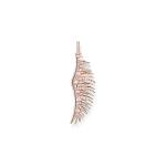 Pendant Phoenix Wing With Pink Stones Rose Gold