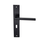 Square Modern Black Lever Handle On Plate