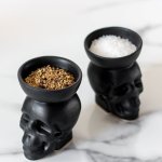 Backbone Human Skull Small Bowl - Matte Black