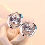New Rose Spinning Zircon Earrings For Girls And Women Minimalist Earrings