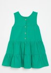 PoP Candy Tiered Button Down Dress - Teal