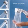 White+chrome 3-FUNCTION Setting Hand Shower A09
