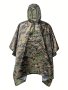 Leaf Pattern Men's Loose Hooded Breathable Raincoat For Outdoor Sports Travelling