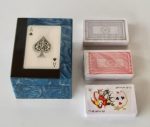Blue & Black Triple Card Box – 7.5X10X12.5CM