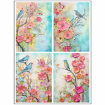 Tear Resistant Deco Print A6 Spring Bird