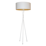Mia White Tripod Floor Lamp - Lamp Base & Shade