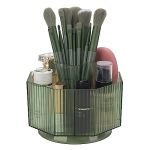 Makeup Brush Holder 360 Rotating Makeup Brush Organizer Cosmetic Brushes Storage With 5 Slots For Vanity Multi-functional Pen Ho