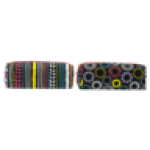 Spots & Stripes Square Pencil Bag Design May Vary