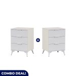 Modern 3-DRAWER Nightstand Combo