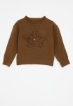 PoP Candy Applique Sweater - Brown