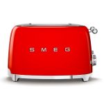 Smeg Fiery Red 4 Slice Square Toaster