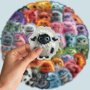 50PCS Plush Monster Waterproof Stickers - Reusable Glossy Finish For Laptops Phones Skateboards & More