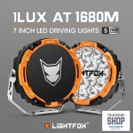 Lightfox 7" Osram LED Driving Lights Spotlights 1LUX @ 1 680M 13 600LUMENS With Drl