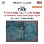 Ernst Toch: Violin Sonata No. 1 CELLO Sonata Cd