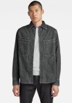 G-star Raw Nimes Regular Shirt Ls Lt Wt Kala Black Denim - Faded Acero Grey