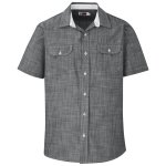 Mens Short Sleeve Windsor Shirt Grey