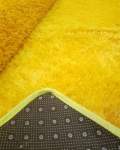 Smte Exclusive Yellow Premium Fluffy Carpet rug With Keychain