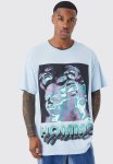 Oversized Homme Graphic T-Shirt - Teal