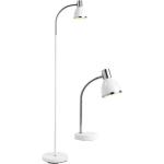 Floor & Table Lamp White & Chrome Combo