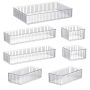 Clear Drawer ORGANIZERS-4 Sizes Stackable Plastic Bins