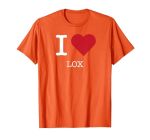 I Heart Lox I Love Lox T-Shirt Men Orange XL
