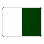 Non-magnetic Combination Whiteboard 1200 900MM - Green Felt