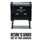 Return To Sender Not At This Address Self Inking Rubber Stamp Black Ink - Medium 2 Pack